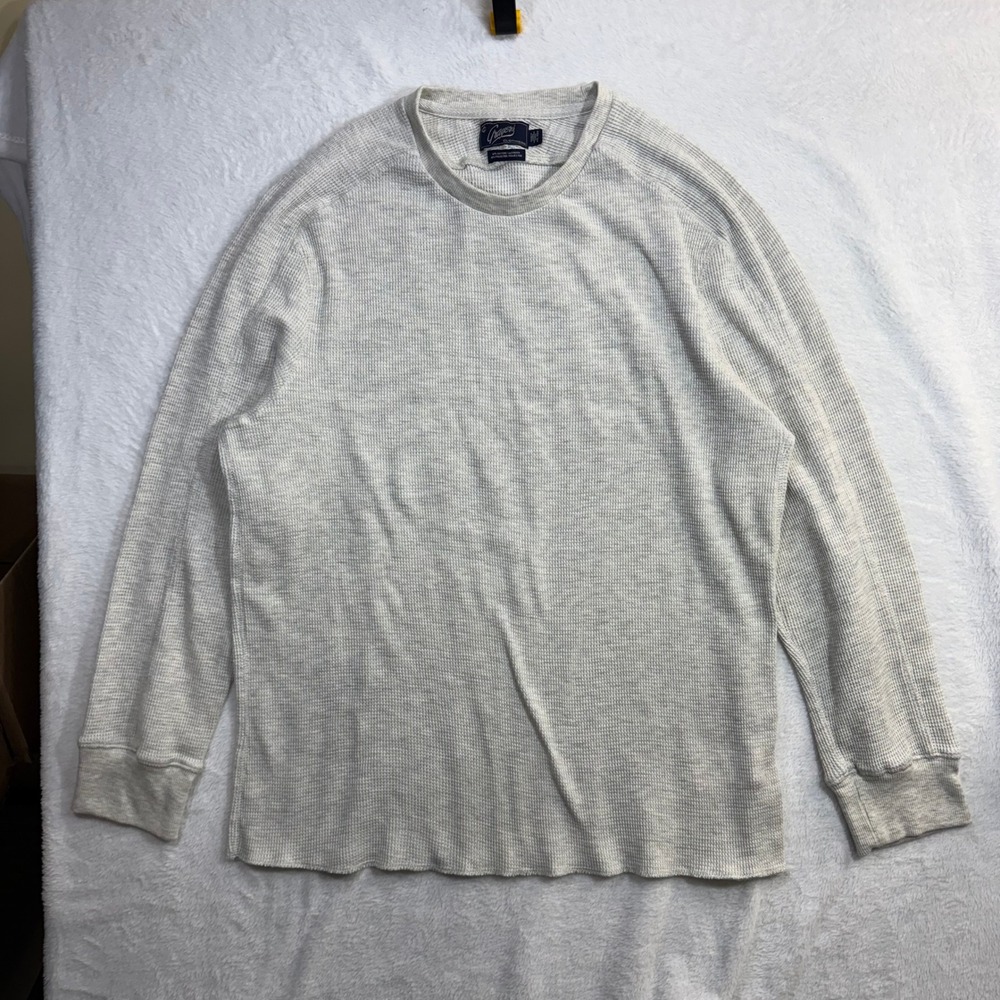 Grayers‎ XXL Thermal Long Slv Shirt Waffle Knit Minimalist Cozy Neutral Utility